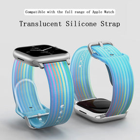 Jelly Silicone Sports iWatch Band for Apple Watch Series 8/7/6/5/4/3/2/1/SE-08