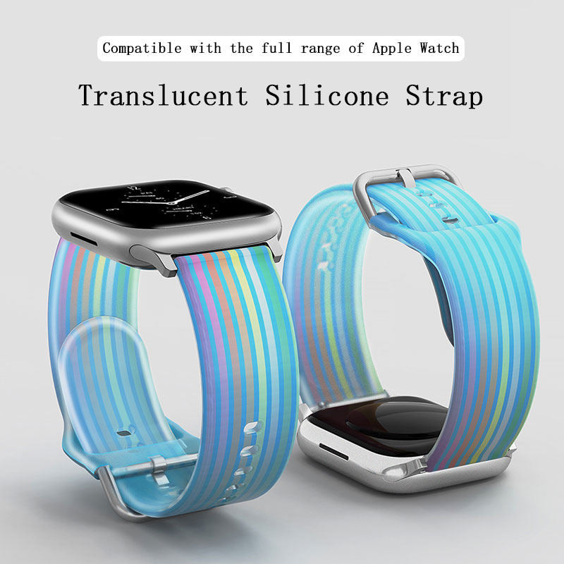 Jelly Silicone Sports iWatch Band for Apple Watch Series 8/7/6/5/4/3/2/1/SE-08