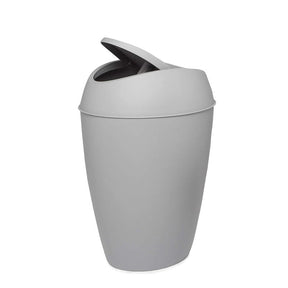2.4 Gallon Plastic Trash Can with Swing - Gray
