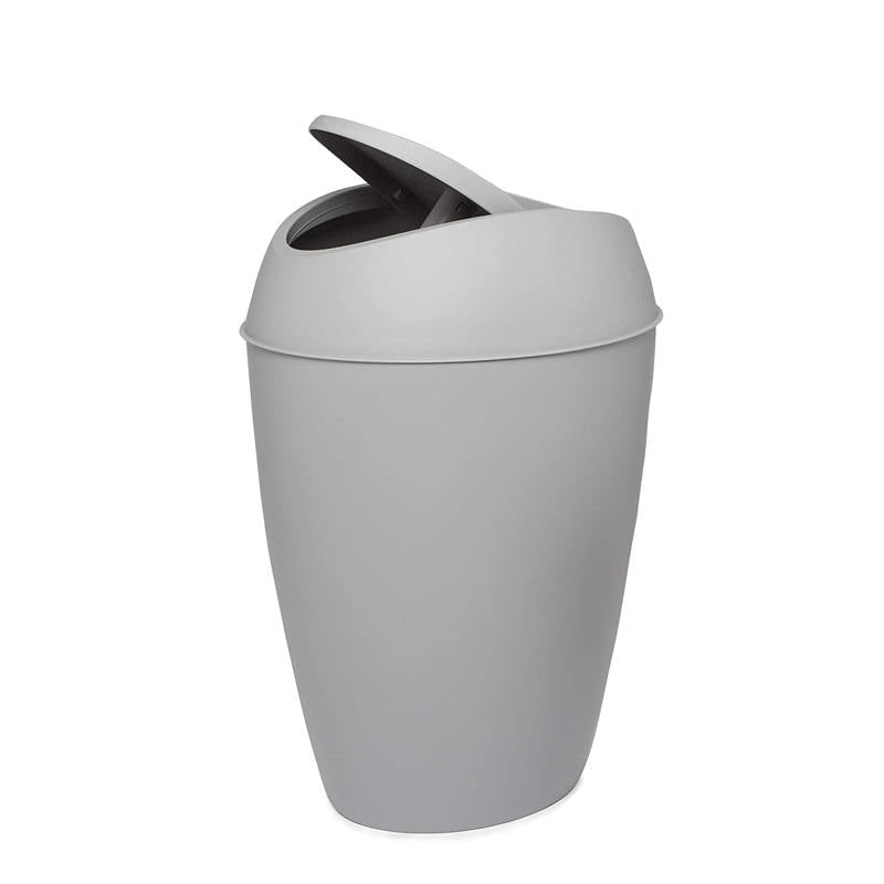 2.4 Gallon Plastic Trash Can with Swing - Gray