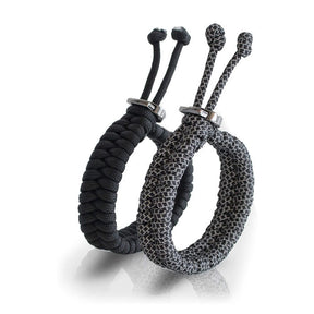 2 Pcs Adjustable Sizes Fish Tail Paracord Survival Bracelets With Metal Clasp-D