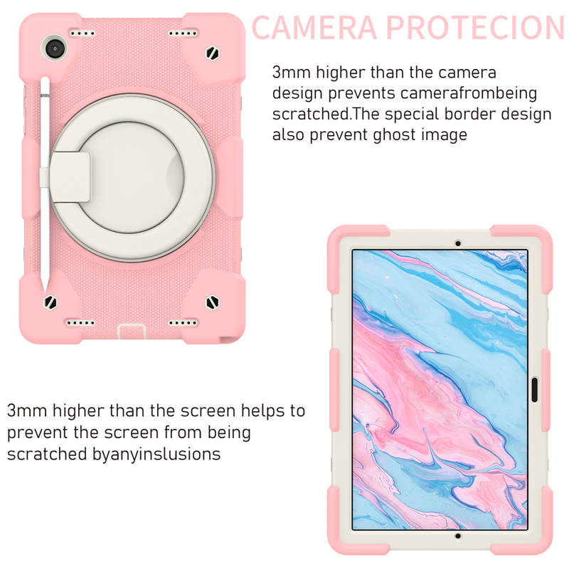 Tab A 8 X200/X205 Samsung Tablet Case with 360¡ãSwivel Stand-Cherry Blossom Powder
