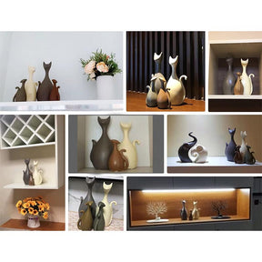 Home Decor Accessories Animal Porcelain Ornaments Ceramic Crafts Art Figurines-Cat