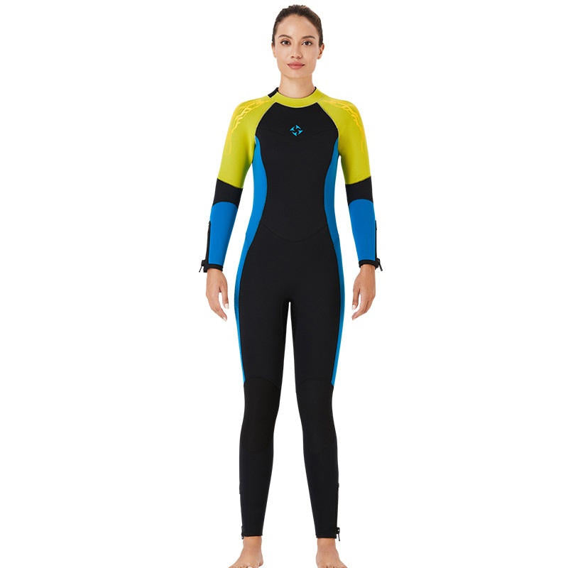 Adore Wetsuits Women's 5mm Premium Neoprene Full Suits for Scuba Diving,Spearfishing,Snorkeling,Surfing,Canoeing Dive Skin-D530003-Yellow