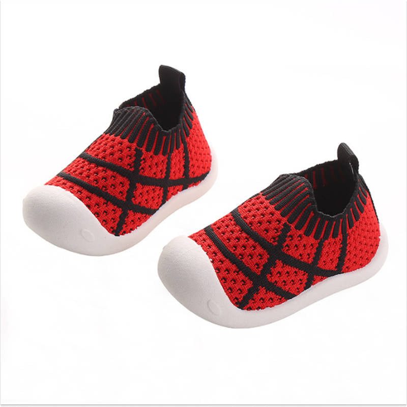 Toddler Shoes Baby First-Walking Trainers Toddler Infant Boys Girls-C004Red