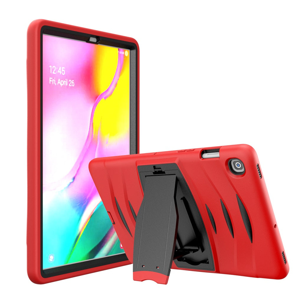 Shock Wave Kickstand Case Anti-Fall Protection For Samsung Tab S5E 10.5 T720/T725(2019)-Red
