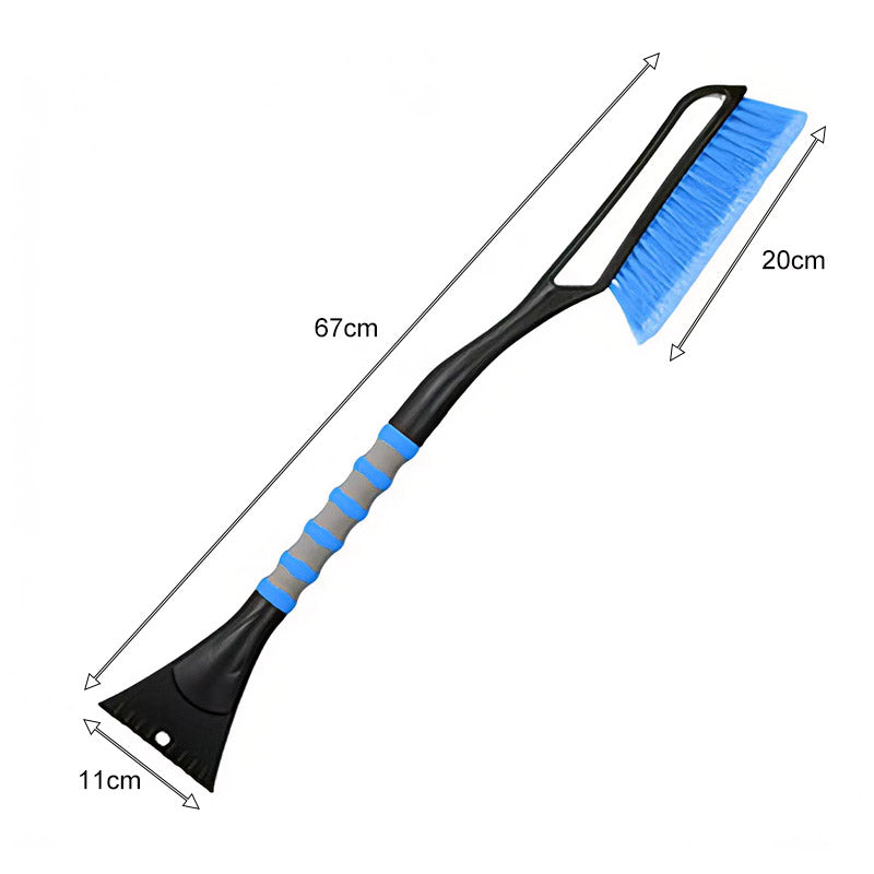 2 in 1 Detachable Snow Brush Ice Scraper with Ergonomic Foam Grip for Cars Trucks-Blue