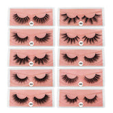 Eyelashes Faux 3D Makeup Cilios Thick Mink Natural False Lashes-Pink