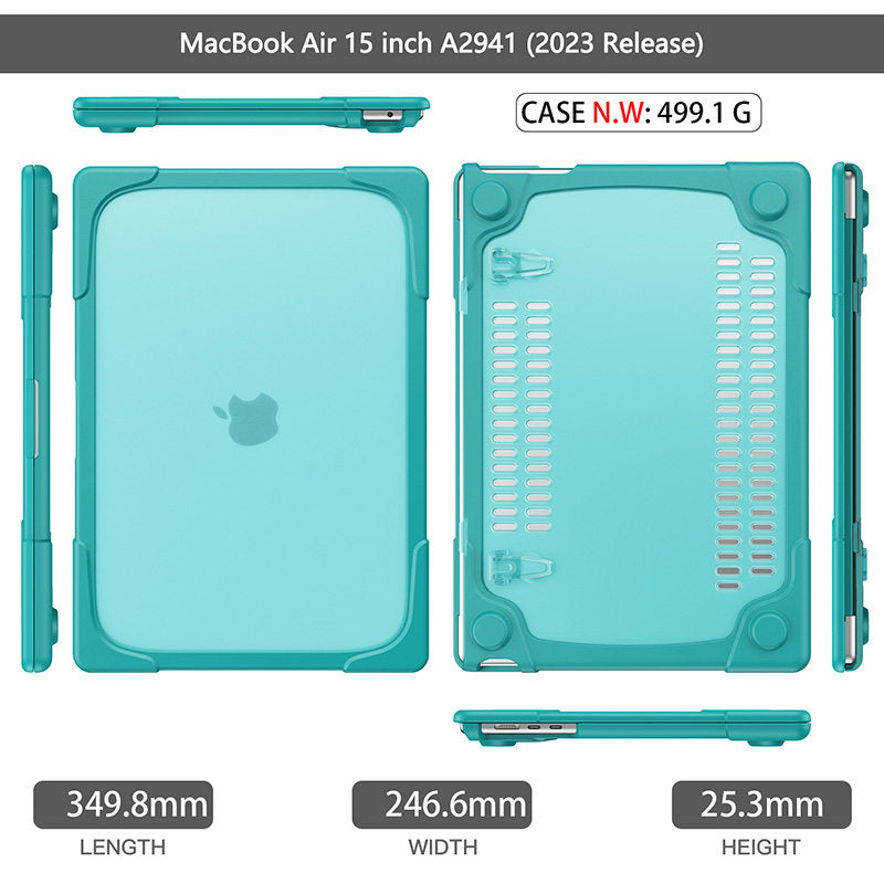 Anti Fall Case Breathable Compatible with Macbook Air 15 2023 A2941-LightBlue