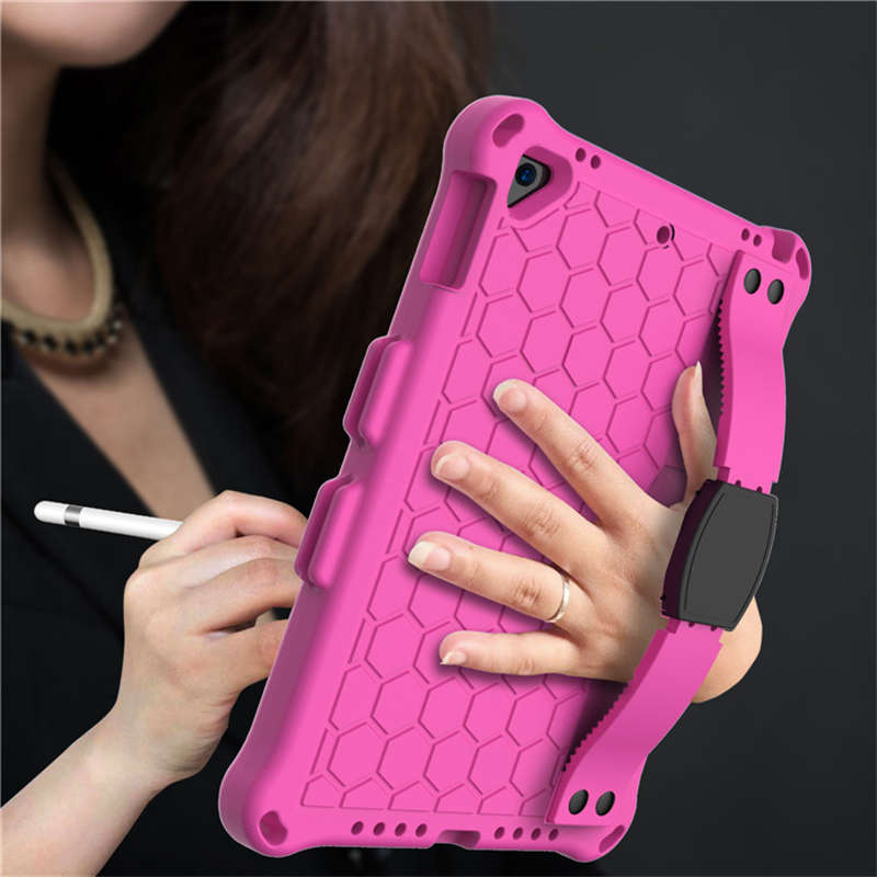 Hive iPad Case For iPad 5/6/Pro 9.7/iPad9.7 Durable Stand Cover With Shoulder Strap-RoseBlack