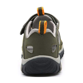 Boys Girls Sport Water Sandals Closed-Toe Outdoor Non-slip Flat-Green