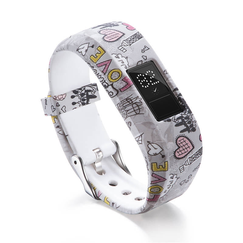 Compatible With Garmin Vivofit JR /Vivofit 3 Soft Silicone Colorful ReplacementWristbands-Color8