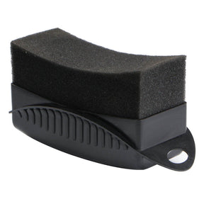 Car Tire Wipe Arc Sponge with Lid Car Cleaning Tool-Black