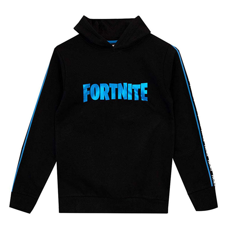 Childrens Sweatshirts Fortnite Logo Game Peripheral Letter Print Hoodie-Blue