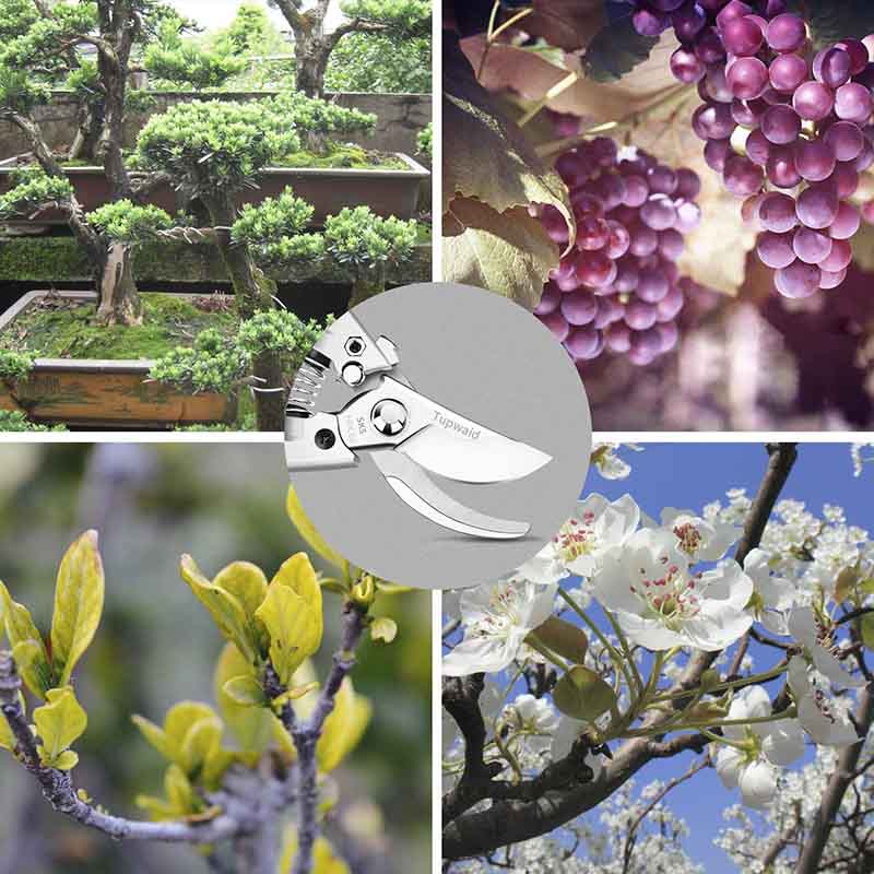 Home & Living3 PCS Garden Professional Steel Pruning Shears Set Bypass Pruning Hand Tools Scissors Kit