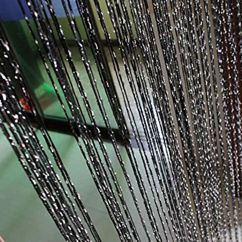 Home Decor Sequin Curtain for Doorway 37x79 inch Hanging-Black