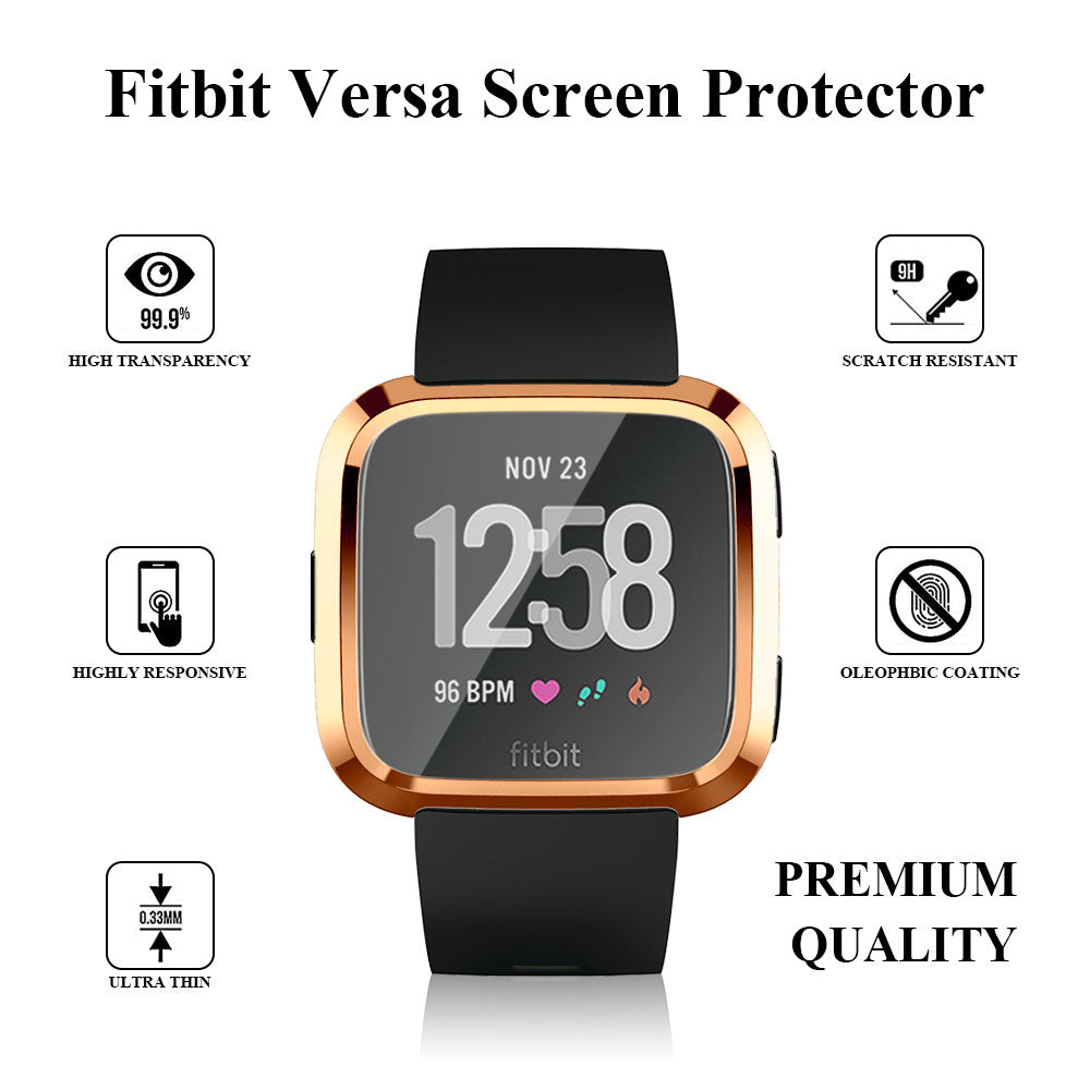 For Fitbit Versa Electroplated TPU Watch Case -Rose Gold