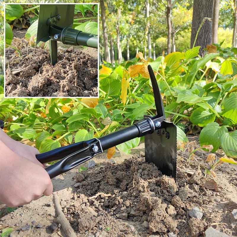 Folding Shovel with Wood Saw Edge Entrenching Tool for Camping