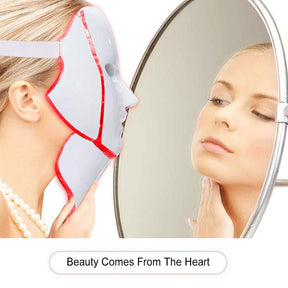 7 Colors Light Mask Beauty Instrument for Facial Care and Neck Skin-White