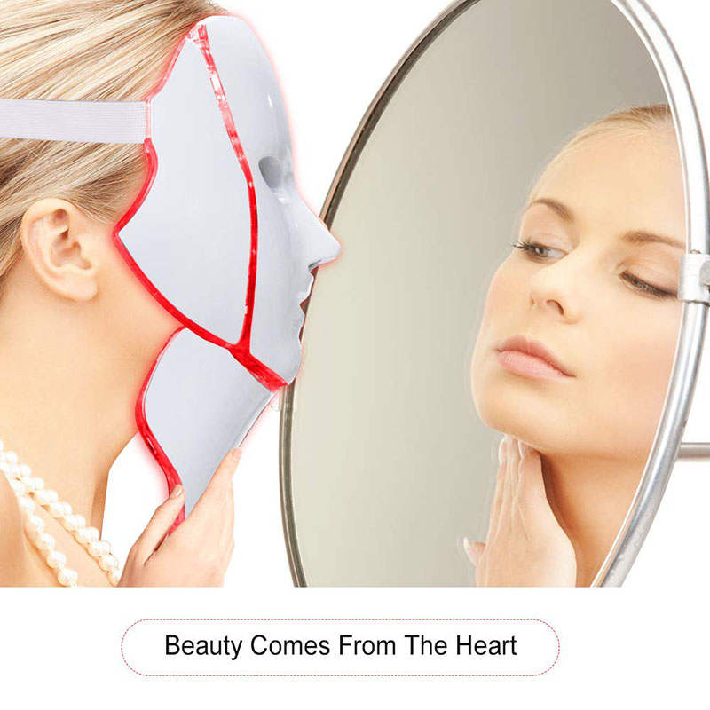 7 Colors Light Mask Beauty Instrument for Facial Care and Neck Skin-White