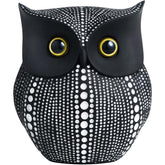 Owl Statue for Home Decor Accents Living Room Office Bedroom Kitchen Laundry House Apartment Dorm Bar -Black