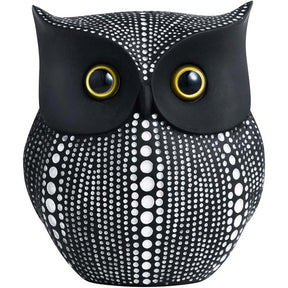 Owl Statue for Home Decor Accents Living Room Office Bedroom Kitchen Laundry House Apartment Dorm Bar -Black