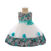 Toddler Pageant Flower Girl Lace Dress Little Girls Party Wedding Formal Dresses-AppleGreen