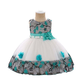 Toddler Pageant Flower Girl Lace Dress Little Girls Party Wedding Formal Dresses-AppleGreen