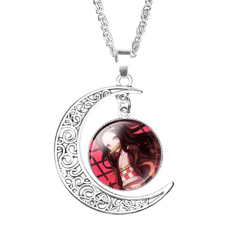 Moon Pendant Demon Slayer Necklace-10