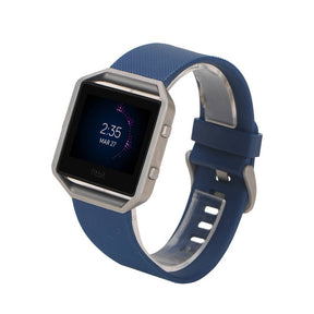 Replacement Sport Silicone Strap for Fitbit Blaze Watch Band-Dark Blue