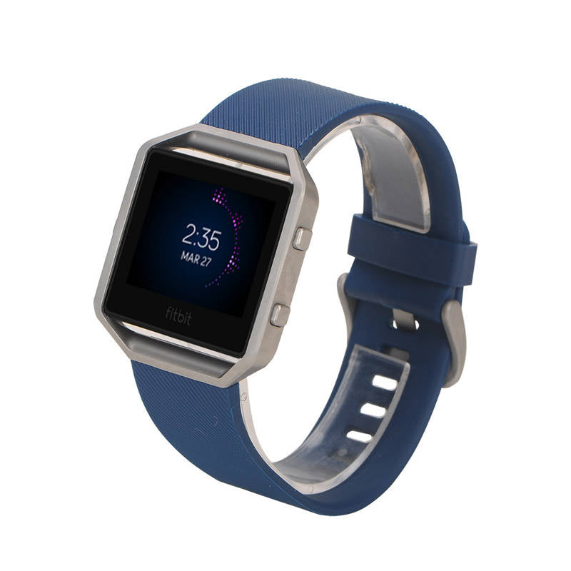 Replacement Sport Silicone Strap for Fitbit Blaze Watch Band-Dark Blue