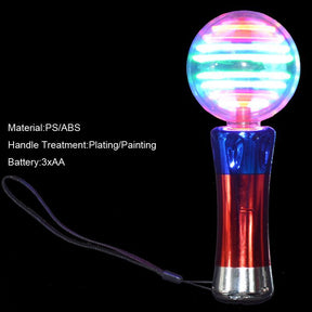 20cm Light Up Magic Ball Toy Wand for Kids Thrilling Spinning Light Show Fun Gift or Birthday Party Favor