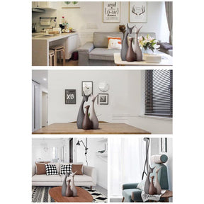 Home Decor Accessories Animal Porcelain Ornaments Ceramic Crafts Art Figurines-Deer