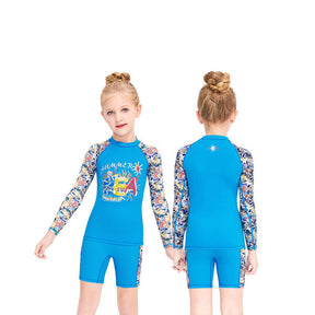 Adore Kids Swimsuit Long-sleeved Quick-drying Swimwear-M150013K-Blue