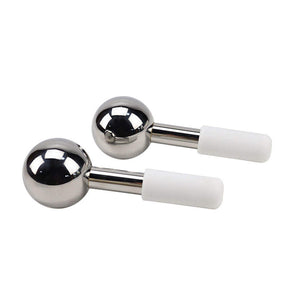 2 Pcs Stainless Steel Ice Globes for Facials Massage Tools Remove Puffiness