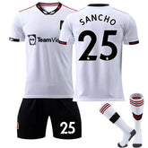 SANCHO #25 Manchester United Away Jersey 2022/23 Soccer Jersey Kit For Adult Kids