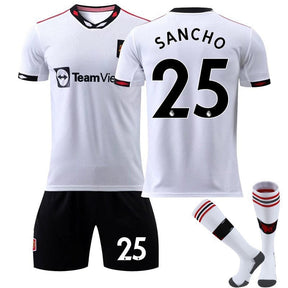 SANCHO #25 Manchester United Away Jersey 2022/23 Soccer Jersey Kit For Adult Kids