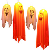 4 Packs Halloween Decorations Hanging Ghost Lights Scary String Lights for Yard Lawn Scenes Party