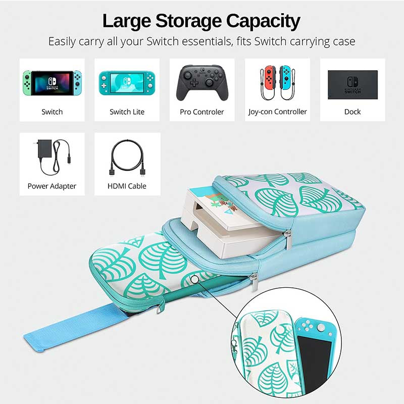 Shoulder Bag Travel Case for Nintendo Switch & Switch Lite-Blue