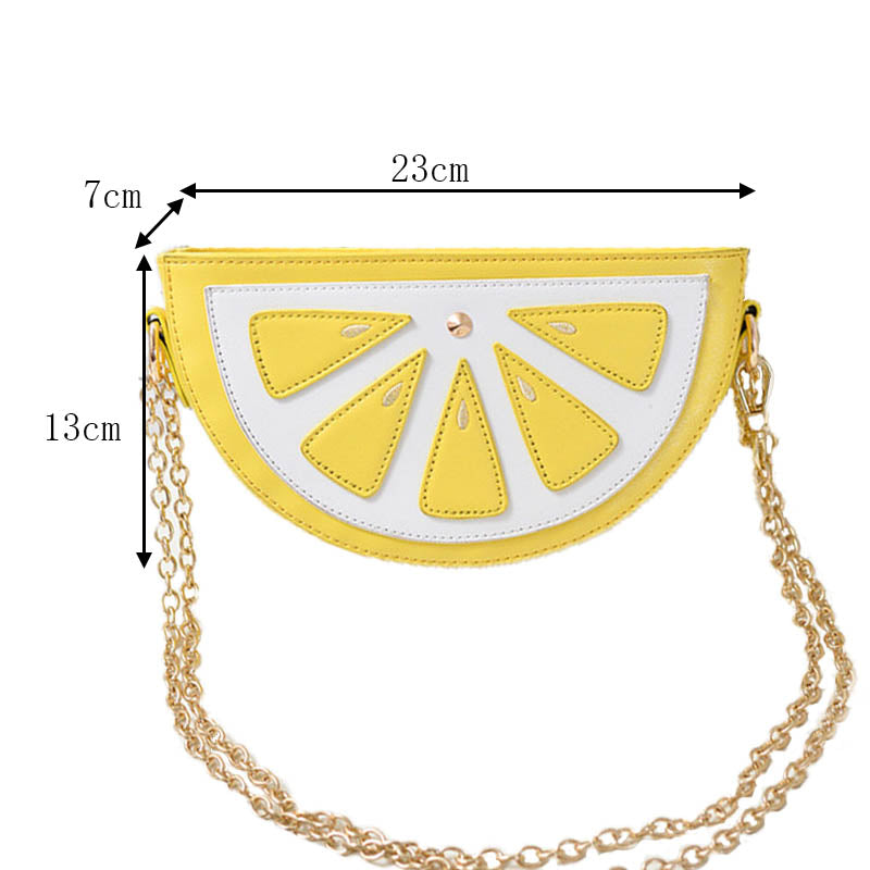 Women Shoulder Bag Cute Pineapple Shape Mini Bag-Orange