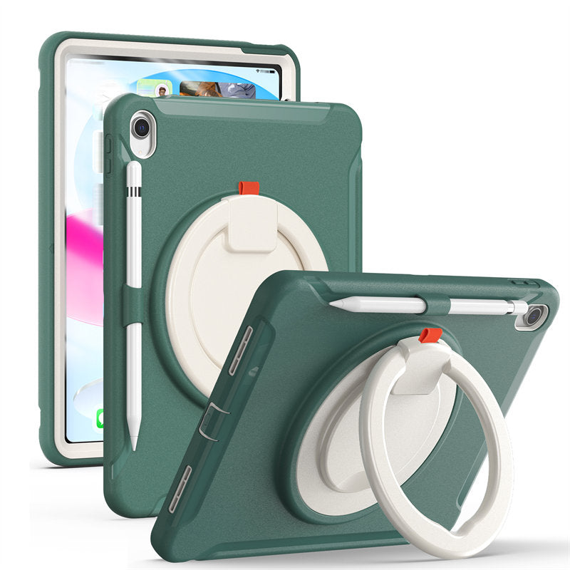 Tablet Case For iPad 10th Full Body Protection with 360¡ã Stand Portable-JadeGreen