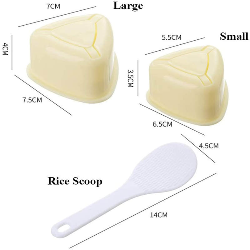 2 Pcs Rice Ball Mold Triangle Sushi Mold for Bento or Japanese Boxed Meal
