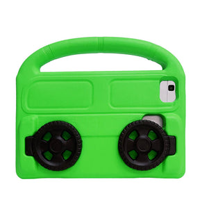 Wheel Samsung Tablet Tablet Case For 8.0inch Tab A 3 4 E/8.7inch Tab A7lite Shockproof Stand Cover With Handle Stand-Green