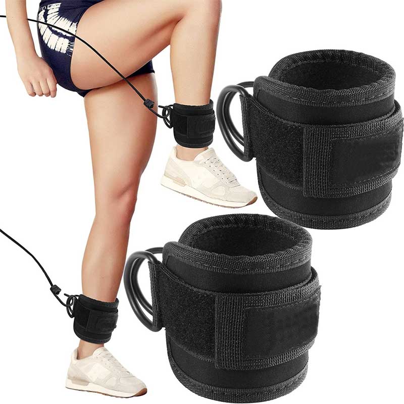 A pair of Ankle Straps for Cable Machines Padded Ankle Cuffs for Legs Hip Workouts