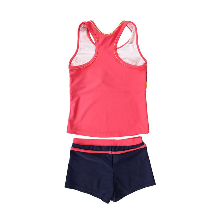 Little Girls Summer Two Piece Boyshort Fashion Tankini Swimsuit-Watermelon Red