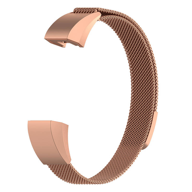 Magnetic Milanese Stainless Steel Strap  For Fitbit Alta/Alta HR Fashion Accessorie-Rose Gold