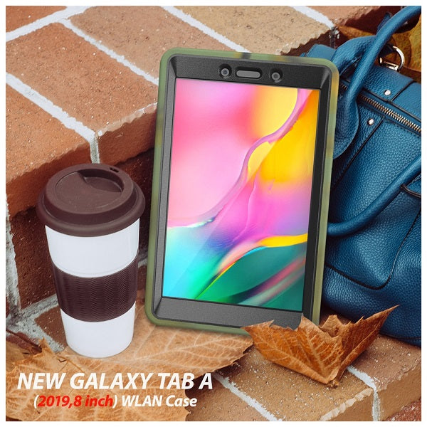 Shock Wave Kickstand Case Anti-Fall Protection For Samsung Tab A 8inch T290/T295(2019)-Camouflage