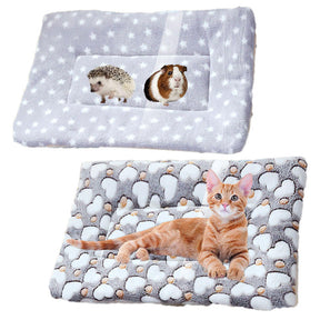 2 Piece Pet Plush Bed Mat Warm Sleep Pad-G