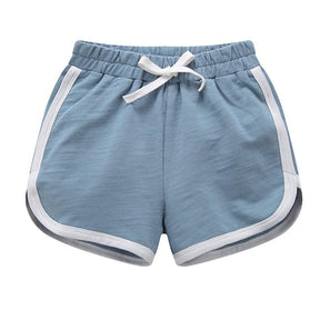 Kids 3 Pack 100% Cotton Sport Jogger Shorts Casual Elastic Pants-C