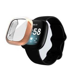 Soft TPU Watch Case For Fitbit Versa3/Sense-Rose Gold